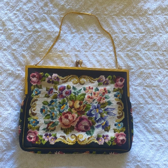 COPY - 1930’s style tapestry purse/mini bag by N.B.M., Austria - Picture 1 of 6